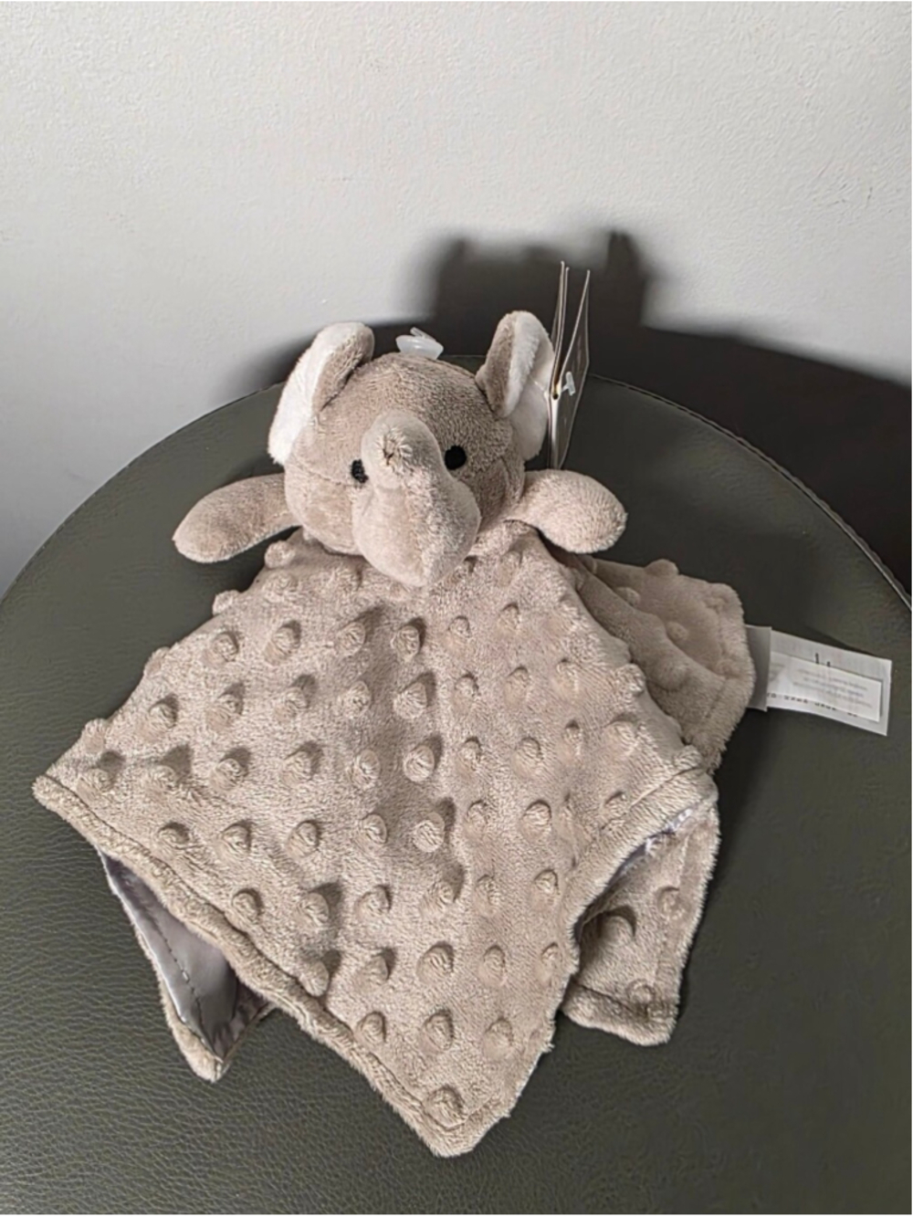 Elegant Baby Gray Elephant Security Blanket Lovey Plush Soft Baby Blankie NEW